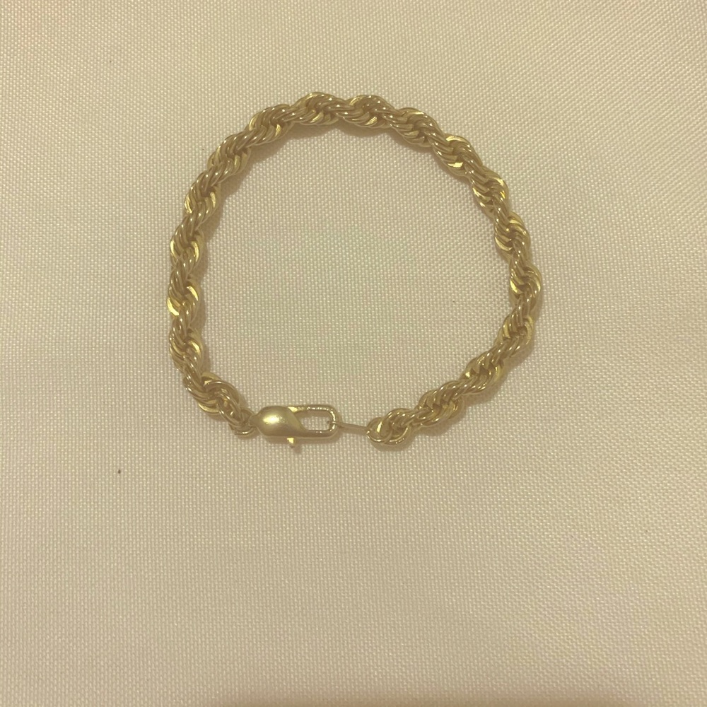 14kGP Rope Bracelet 7 1/2”